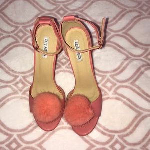 Fashion Nova Pink Peep Toe Heels